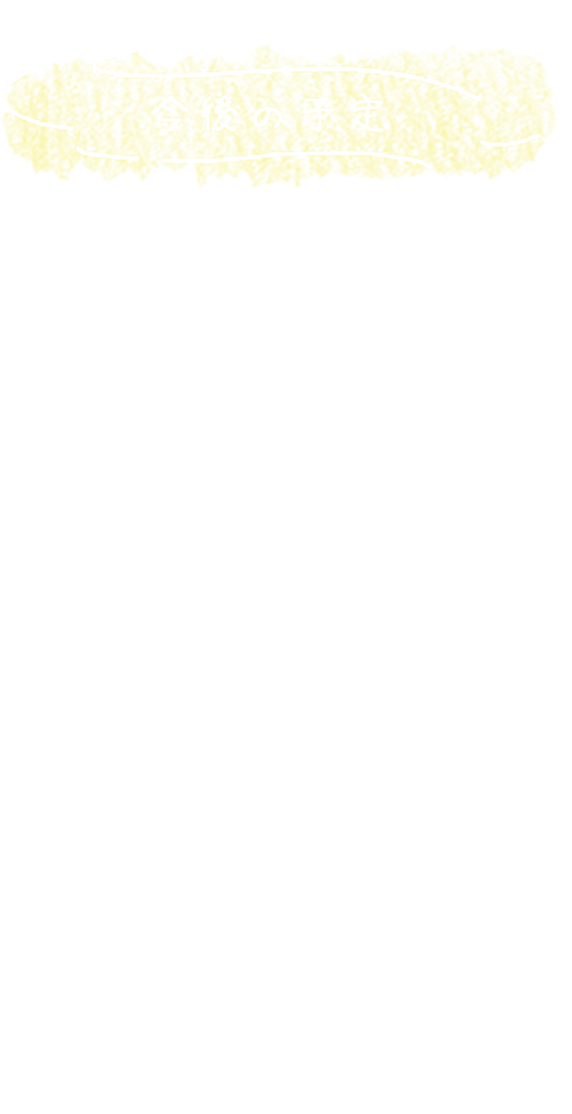 今後の予定